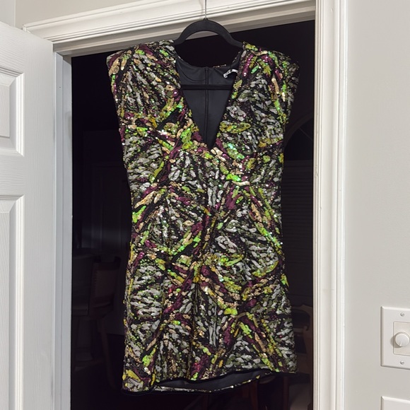 Zara Multicolor Abstract Prom Dress - Picture 1 of 8